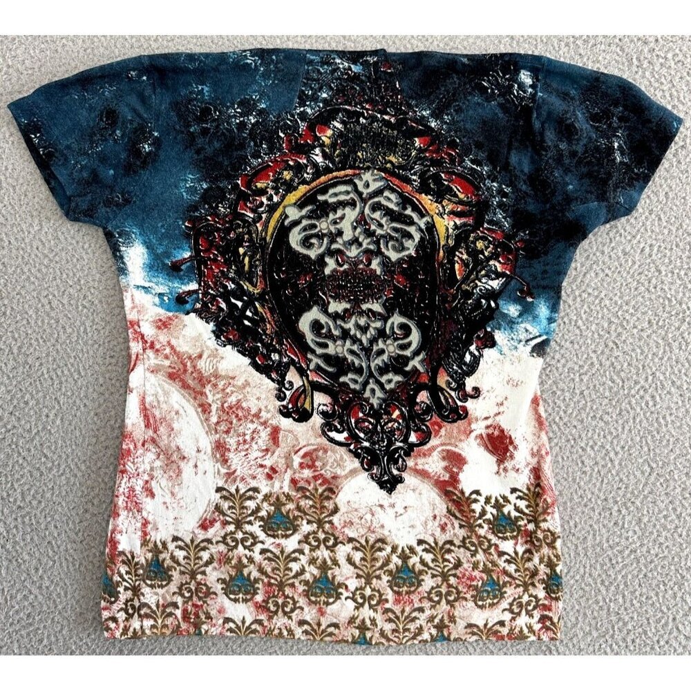 Perri New York Knit Sweater Beaded Abstract Ornate Knit - Picture 2 of 16